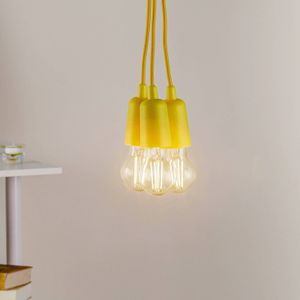 SOLLUX LIGHTING Hanglamp Brasil, geel, 3-lamps