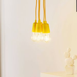 SOLLUX LIGHTING Hanglamp Brasil, geel, 5-lamps