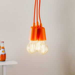 SOLLUX LIGHTING Hanglamp Brasil, oranje, 3-lamps