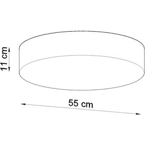 Plafondlamp ARENA 55 zwart - 4x E27 (excl lichtbron) - Ø 55cm x 11cm - IP20 230V AC