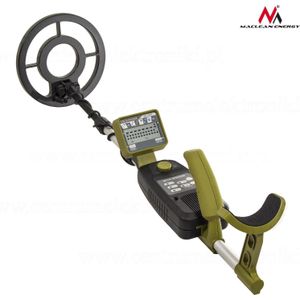 Maclean MCE972 Metalldetektor Metalsuchgerät Metallortungsgerät Tiefensonde Wasserfeste Suchspule 8,5 Zoll (ca. 22 cm), Groen Zwart