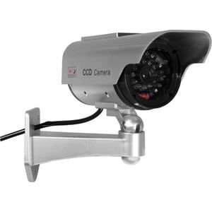 Maclean SOL 1200 Camera Dummy LED bewakingscamera dummy alarm CCTV Camera Zonnepaneel