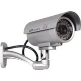 Maclean IR9000 bewakingscamera camera dummy alarmsysteem camera waterdicht LED-licht (zilver)