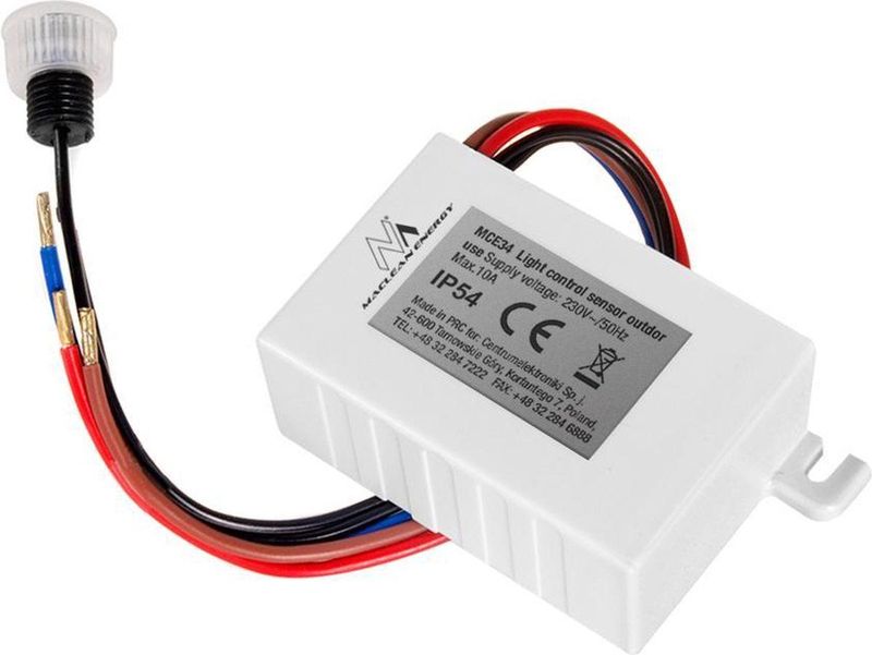 Maclean MCE34 - Schemer schakelaar met externe sensor - 2300W 50Hz 10A