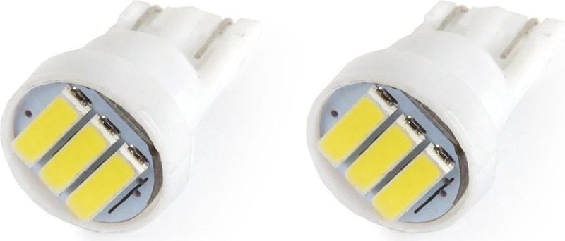 AMiO - LED Standaard T10 W5W - 3xSMD 7020 - 12V - Helder Wit Licht