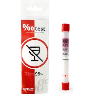 AMiO - Alcohol Wegwerp Blaastest - Hoge Nauwkeurigheid - Eenmalig Gebruik