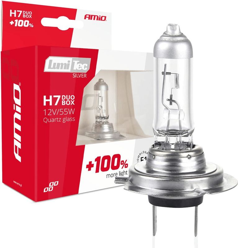 AMiO - LumiTec Silver - Halogeen Dimlicht - H7 - 12V 55W - Set
