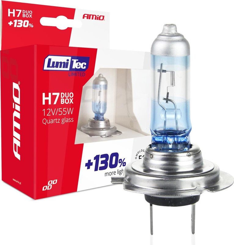 AMiO - LumiTec Halogeenlampen H7 - Dimlicht - Silver - Set van 2