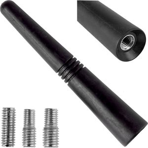 AMiO FM/AM Auto Antenne Mini Universeel met Adapters Zwart (9 cm)