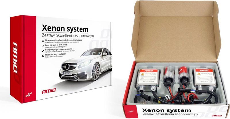 AMiO HID Xenon H7 Verlichtingsset - IJsblauw - Metalen Digitale AC Ballasten