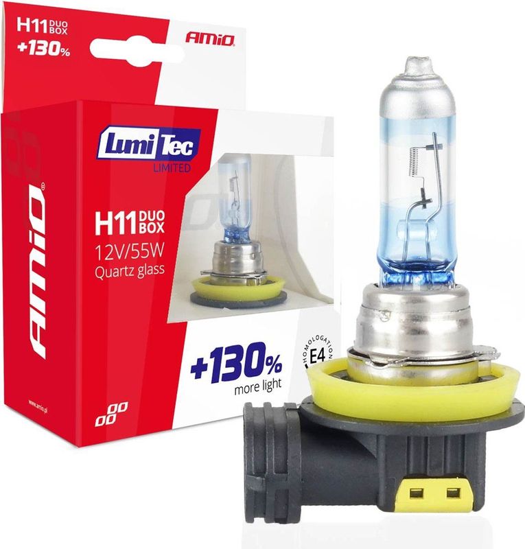 AMiO - LumiTec Silver Halogeen Dimlicht - H11 12V 55W - Set