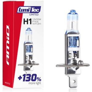 AMiO LumiTec Silver Halogeen Dimlicht +130% H1 12V 55W (1 stuk)
