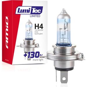 AMiO LumiTec Silver Halogeen Dimlicht +130% H4 12V 55W (1 stuk)