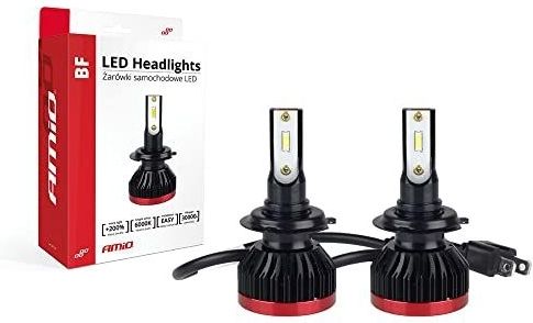 AMiO - Dimlicht LED H7/H18 - Wit - Aluminium - Set met Ventilator