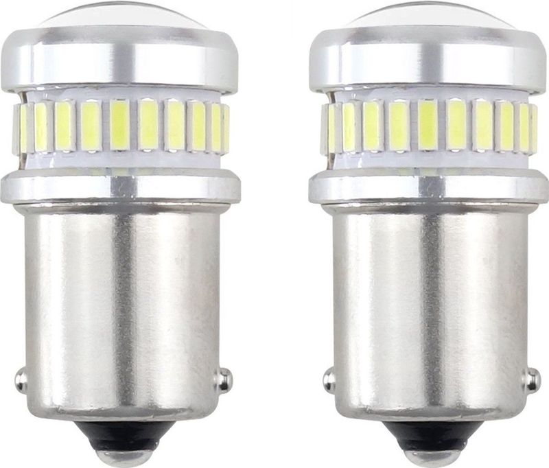 AMiO - LED CANBUS 3014 24SMD + 3030 6SMD - Lamp - Wit - 12V/24V