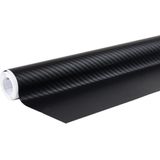 AMiO - 3D Carbon Fiber - Wrap Folie - Zwart - 30 x 150 cm