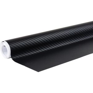AMiO - 3D Carbon Fiber - Wrap Folie - Zwart - 30 x 150 cm