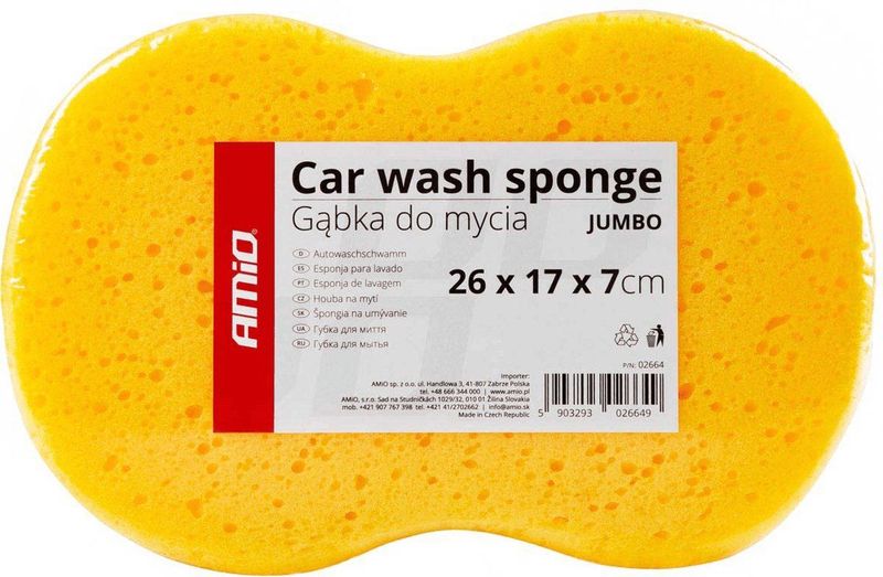 AMiO - Auto Was Spons - Oranje - Zeespons Structuur