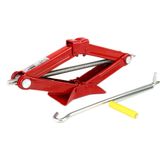 AMiO Universele Schaarkrik met Handslinger voor Auto Rood - 1.5 ton