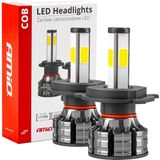 AMiO - LED Koplampen COB-Serie - Dimlichten - Wit - Aluminium