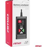 AMiO Krachtige Professionele Digitale Accutester (2-220Ah) met Uitgebreide Functionaliteiten (6/12V)Zwart