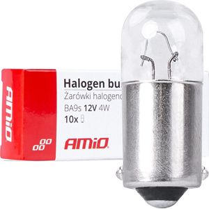 AMiO T4W BA9S Halogeenlamp - Wit - 12V - 4W - 10 Stuks