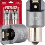 AMiO PY21W BAU15s LED - Knipperlicht - Oranje - 12V/24V - 2 Stuks