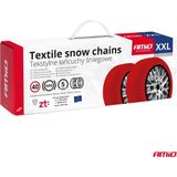 AMiO - Textiele Sneeuwkettingen - Rood - 2 Stuks