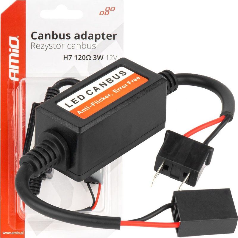 AMiO H7 - Canbus Relaisweerstand - 12v-24v - Auto Dimlicht / Grootlicht Weerstand