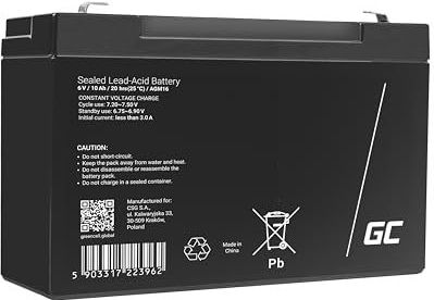 Green Cell AGM16 UPS-accu Sealed Lead Acid (VRLA) 6 V 10 Ah