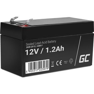 Rechargeable AGM 12V 1.2Ah Maintenance-Free Battery for UPS and Alarm Systems