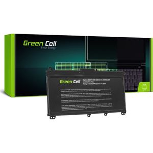 GreenCell HP145 Groene cel batterij voor HP Pavilion 14 15 15T 15Z 17 17Z (3 Cellen, 3400 mAh), Notebook batterij, Zwart