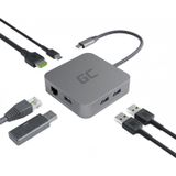 GREEN CELL Docking Station HUB USB 6in1 (USB 3.0 HDMI Ethernet USB-C) Voor Apple MacBoo - Dell XP