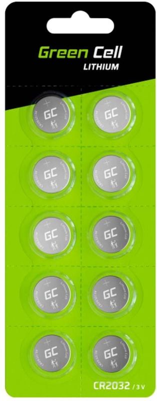 Green Cell - Knopfzelle cr 2032 3 v 10 St. 220 mAh Lithium CR2032