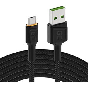 GC Ray LED | 2m Micro USB Nylon Kabel Cable Snellaadkabel High Speed Data&Sync met Quick Charge 3.0 voor Samsung, Xiaomi, Huawei, Nexus, LG, Motorola, Android Smartphones en meer