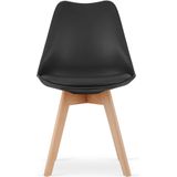 Eetkamerstoelen MARK - set van 2 - eco leer - zwart