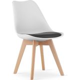 Eetkamerstoelen MARK - set van 2 - eco leer - zwart wit