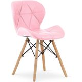 Eetkamerstoelen LAGO - set van 2 - eco leer - roze