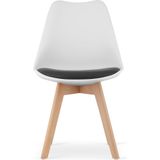 Eetkamerstoelen MARK - set van 3 - eco leer - zwart wit