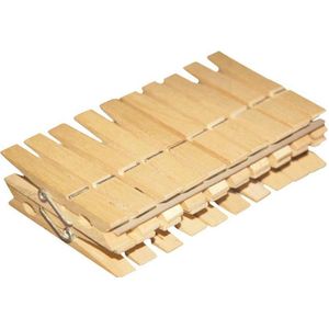 Cleany Wasknijpers 20st Hout bruin Hout Cleany Knijpers