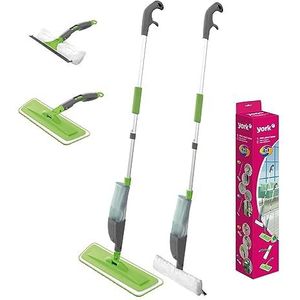 4-in-1 set Spray&Collect, dweilmop met sproeifunctie, sproeiwisser met tank 500 ml, microvezel 41 cm dweilmop set en telescoopsteel 110 cm, houdt de woning opgeruimd