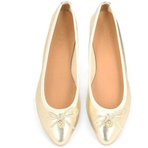 Kazar, Schoenen, Dames, Geel, 36 EU, Leer, Dames gouden ballerina's