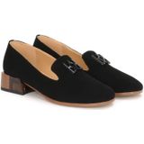 Kazar - Loafers - Zwart - Suède - Transparante Hak