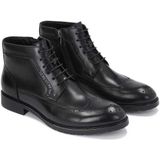 Kazar - Geveterde Laarzen - Zwart - Leer