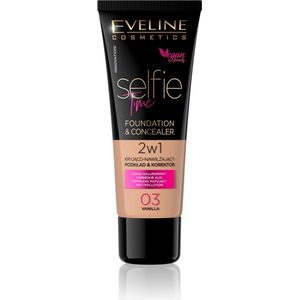 Eveline Cosmetics Selfie Time Foundation & Concealer 03 Vanilla 30 ml