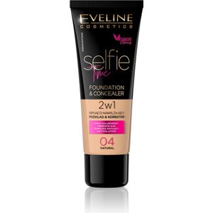 Eveline Cosmetics - Selfie Time - Hydrating Concealer & Foundation - No 04 Natural - 30 ml
