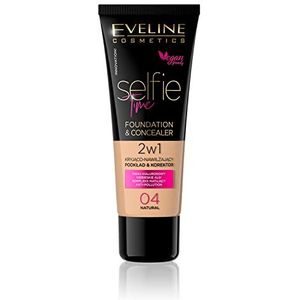 Eveline Cosmetics Selfie Time Foundation en Concealer 2 in 1 Tint 04 Natural 30 ml