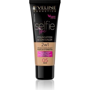 Eveline Cosmetics - Selfie Time - Foundation en Concealer - Tint 05 Beige - 30 ml