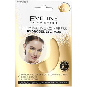 Eveline Cosmetics - Gold Illuminating Compress - Oogmasker - 2 st