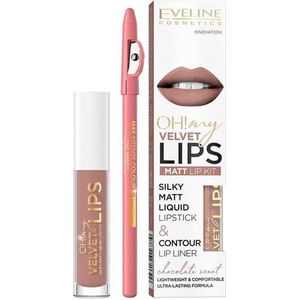 Eveline oh! my lips silky matt liquid lip kit nr. 11 cookie milkshake